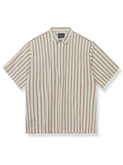 ジャガード ストライプ 半袖シャツ