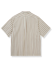 ジャガード ストライプ 半袖シャツ