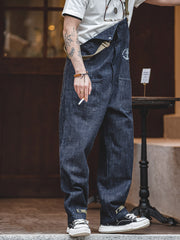 海軍 デニム デッキオーバーオール