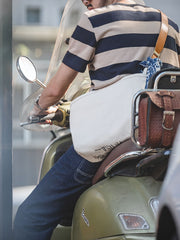 革 ストラップ 綿キャンバス 斜め掛けバッグ