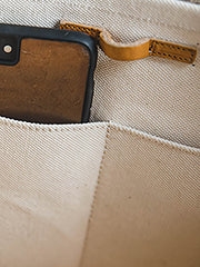 革 ストラップ 綿キャンバス 斜め掛けバッグ