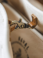 革 ストラップ 綿キャンバス 斜め掛けバッグ