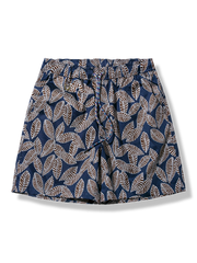 葉柄 ネイビー ショートパンツ&バケットハット