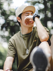 刺繍入りナイロンマウンテンキャップ