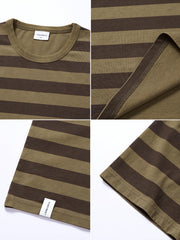 三色 ストライプ 半袖Tシャツ