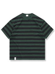 三色 ストライプ 半袖Tシャツ