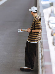 三色 ストライプ 半袖Tシャツ