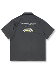 小さな車 刺繍入り 半袖シャツ