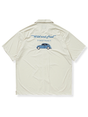 小さな車 刺繍入り 半袖シャツ