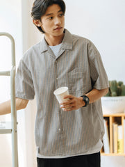 バブルガーゼストライプシャツ