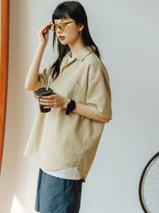 バブルガーゼストライプシャツ