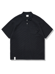 刺繍入り ワッフル ポロシャツ