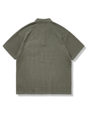 刺繍入り ワッフル ポロシャツ