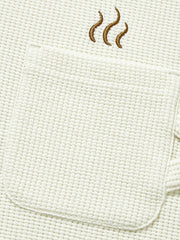 刺繍入り ワッフル ポロシャツ