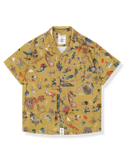 「百鬼夜行」柄 アロハキューバシャツ