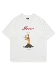 「Grow」プリント 半袖Tシャツ