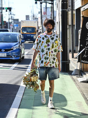 手描き トロピカルプランツ アロハシャツ