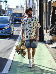 手描き トロピカルプランツ アロハシャツ