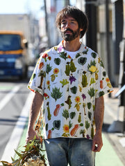 手描き トロピカルプランツ アロハシャツ