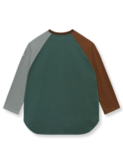 スリーブ コントラストカラー 長袖Tシャツ