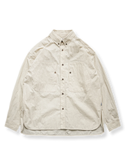 シワ加工 ボタンダウン 長袖シャツ