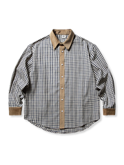 カラーコントラスト チェック シャツ