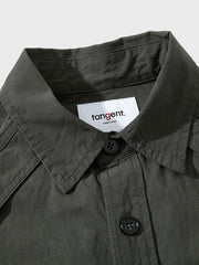 レトロ ジッパー付き ポケットシャツ