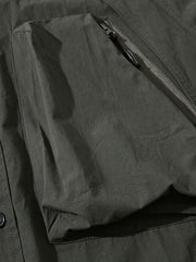 レトロ ジッパー付き ポケットシャツ