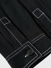 配色 ステッチ 長袖シャツ