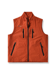 6色 刺繍入り スタンドカラー ベスト