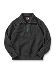 半開襟 ニット スウェット