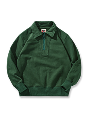 半開襟 ニット スウェット