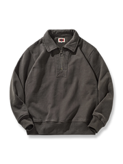 半開襟 ニット スウェット