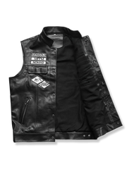 牛革素材 モンゴル バイクベスト