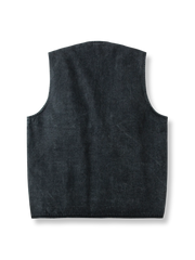 ウォッシュ加工 Vネック デニム ベスト