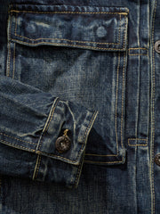 コントラストカラー ポケット デニムジャケット