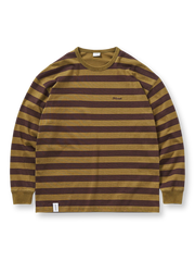 三色 ストライプ 長袖Tシャツ