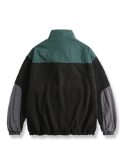 裏ボアフリース カラーブロックジャケット