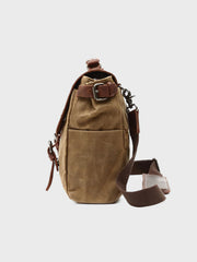 レザー&キャンバス メッセンジャーバッグ