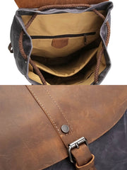 本革パッチワーク カジュアルバック