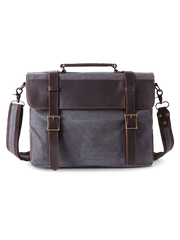 ダブルポケットキャンバスレザーカジュアルバイクバッグ