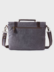 ダブルポケットキャンバスレザーカジュアルバイクバッグ