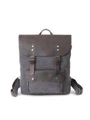 キャンバスとフルグレインレザーバックパック