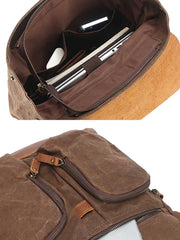 馬革 ワックスドキャンバス リュック