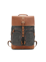 馬革 ワックスドキャンバス リュック