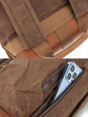 馬革 ワックスドキャンバス リュック