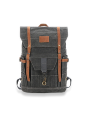 キャンバス×レザー コンビネーション アドベンチャーバックパック