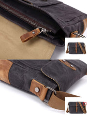 ヴィンテージ防水耐磨耗性ショルダーバッグ
