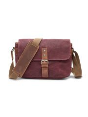 5色 キャンバスレザー混合 ショルダーバッグ