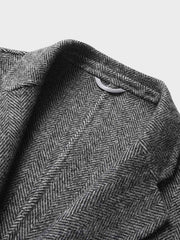 ヘリンボーン ウール混 テーラードジャケット